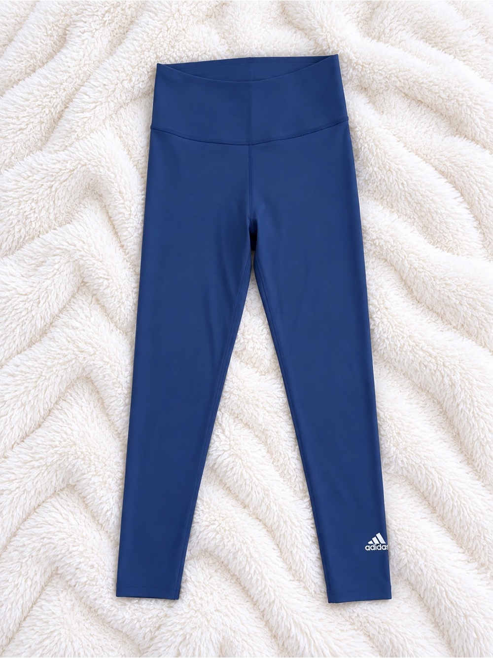 Adidas Women’s Size Small Blue High-Rise 3/4 Running Leggings Reflective